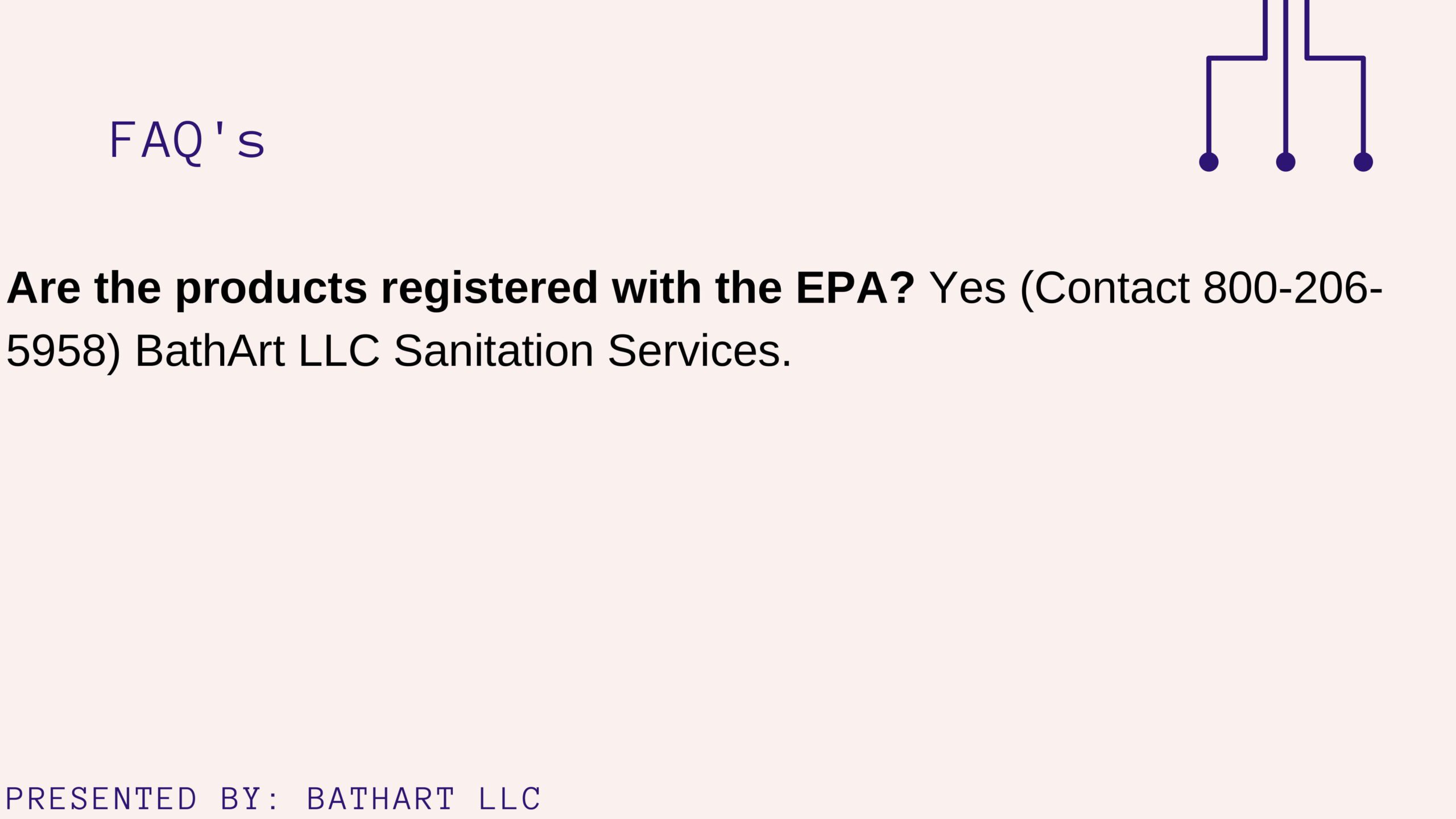 A pink background with the words " what exactly is registered with the epa ?"