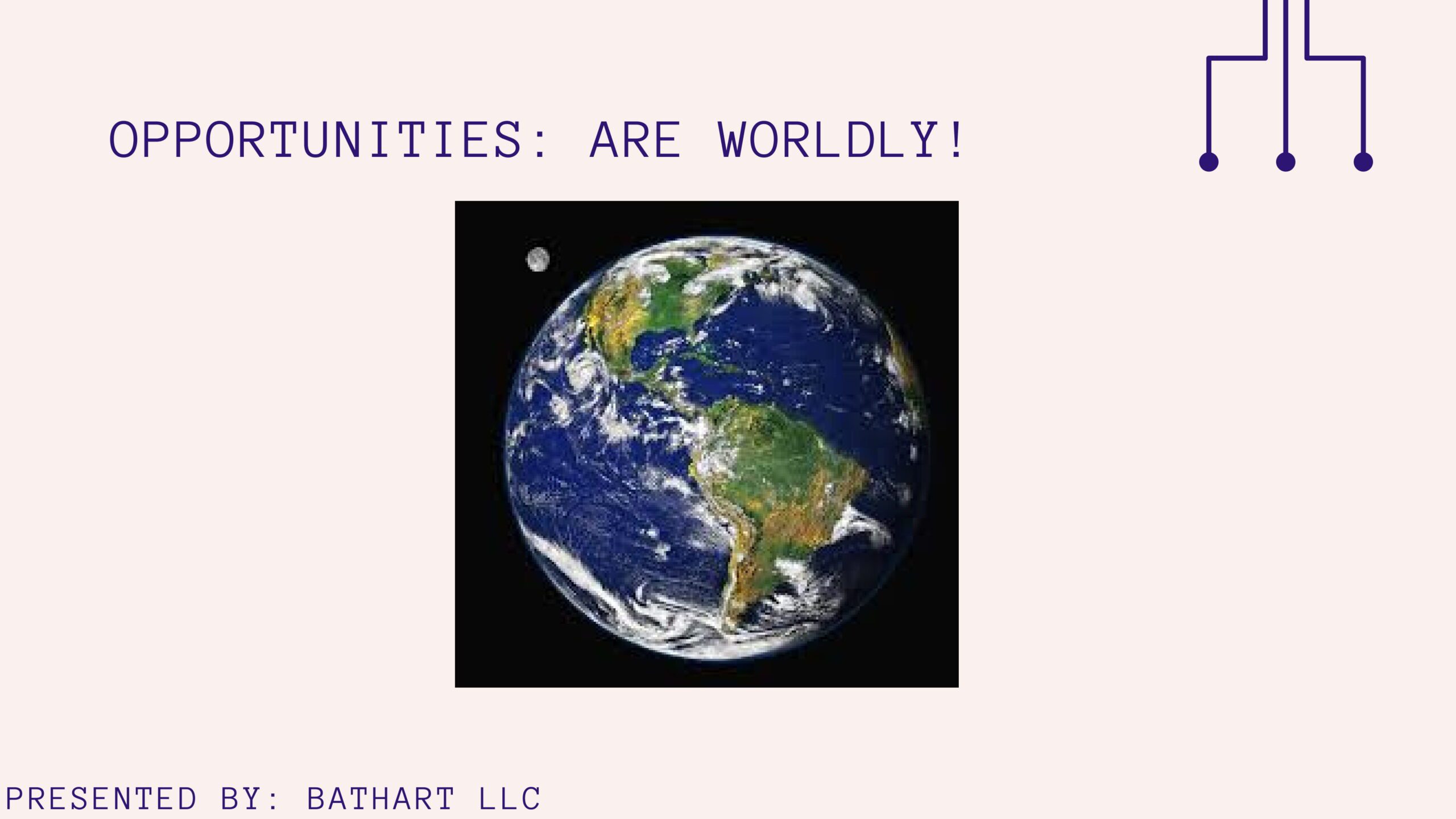 A picture of the earth with words on it.